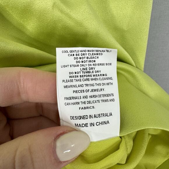 Elliatt Womens Dress M Lime Green Emani Strapless Corset Bust Satin Y2K Party - Picture 14 of 14